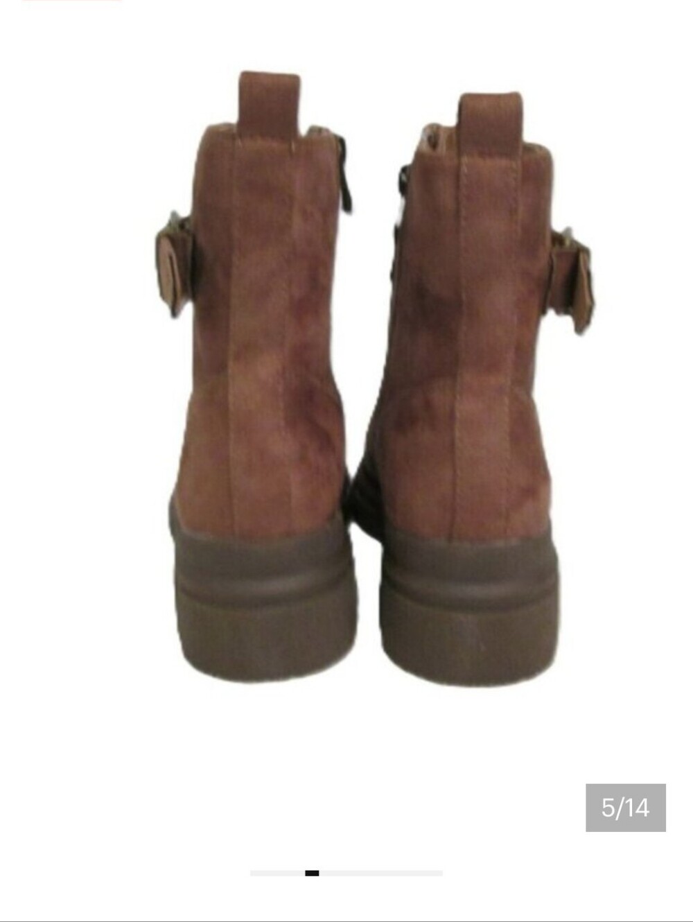 Innovation Women’s Brown Faux Suede Lace-Up Ankle Boots with Buckle SZ 35 NEW - Picture 5 of 12